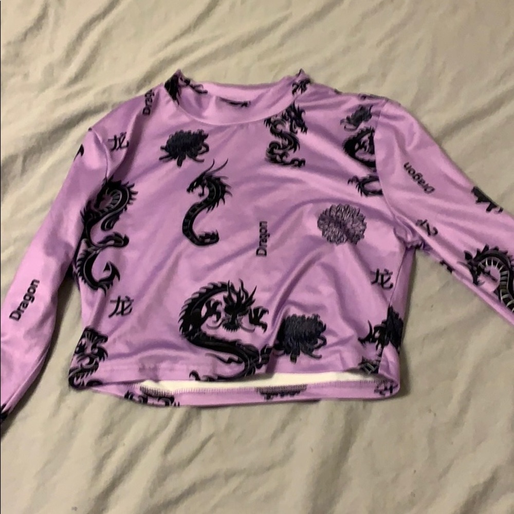 Long sleeve crop top